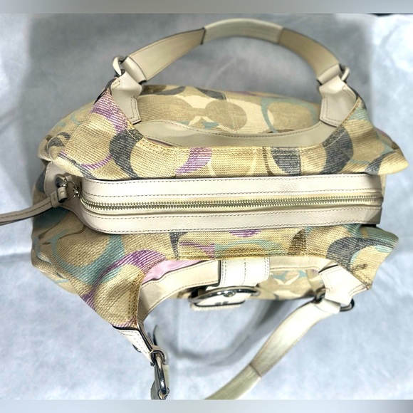Coach Lynn Soho canvas and leather with silver hardware and silver metal. - Picture 5 of 15